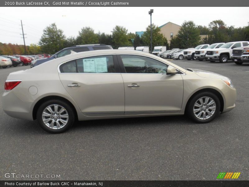 Gold Mist Metallic / Cocoa/Light Cashmere 2010 Buick LaCrosse CX