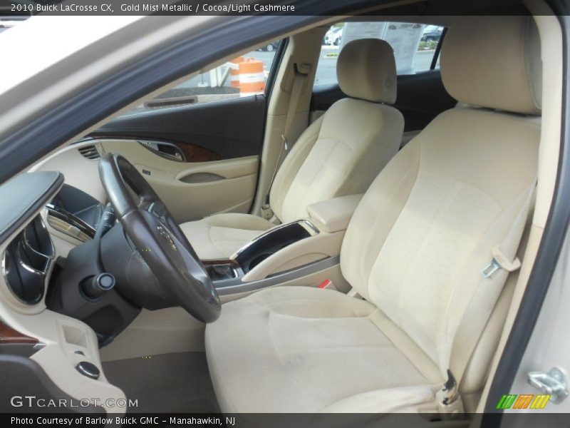 Gold Mist Metallic / Cocoa/Light Cashmere 2010 Buick LaCrosse CX