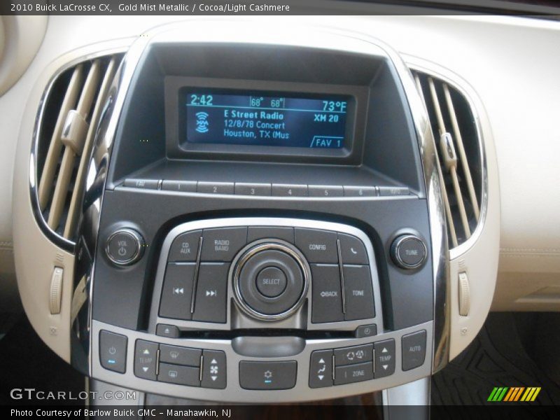 Gold Mist Metallic / Cocoa/Light Cashmere 2010 Buick LaCrosse CX