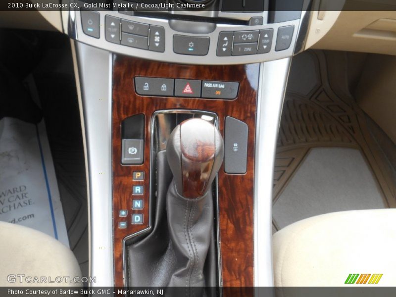 Gold Mist Metallic / Cocoa/Light Cashmere 2010 Buick LaCrosse CX