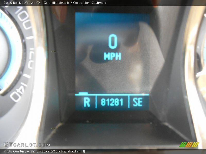 Gold Mist Metallic / Cocoa/Light Cashmere 2010 Buick LaCrosse CX