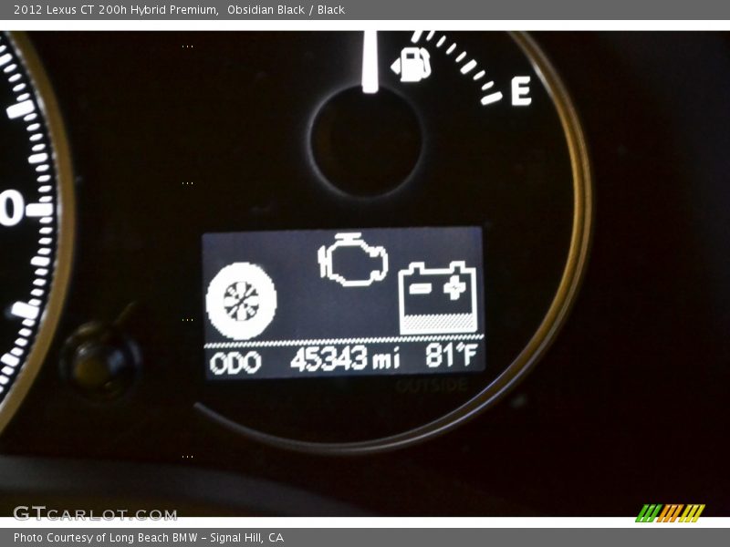 Obsidian Black / Black 2012 Lexus CT 200h Hybrid Premium