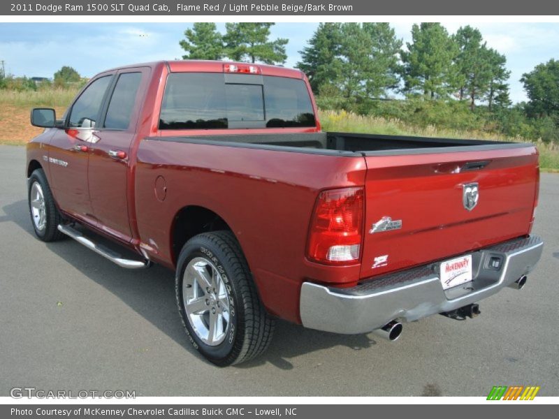 Flame Red / Light Pebble Beige/Bark Brown 2011 Dodge Ram 1500 SLT Quad Cab