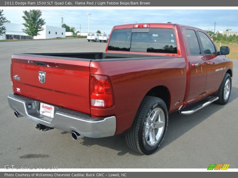 Flame Red / Light Pebble Beige/Bark Brown 2011 Dodge Ram 1500 SLT Quad Cab