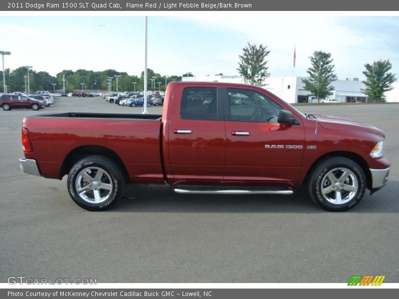 Flame Red / Light Pebble Beige/Bark Brown 2011 Dodge Ram 1500 SLT Quad Cab