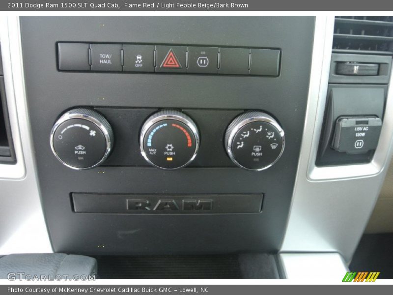 Flame Red / Light Pebble Beige/Bark Brown 2011 Dodge Ram 1500 SLT Quad Cab