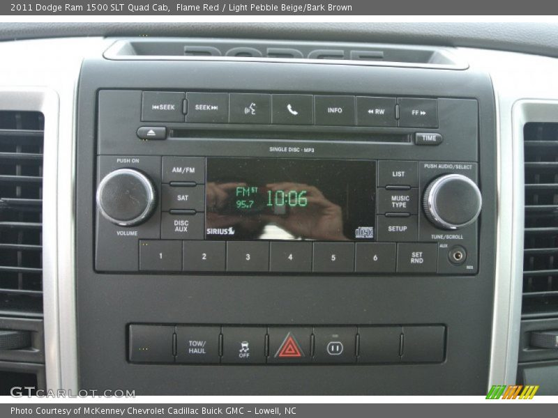 Flame Red / Light Pebble Beige/Bark Brown 2011 Dodge Ram 1500 SLT Quad Cab