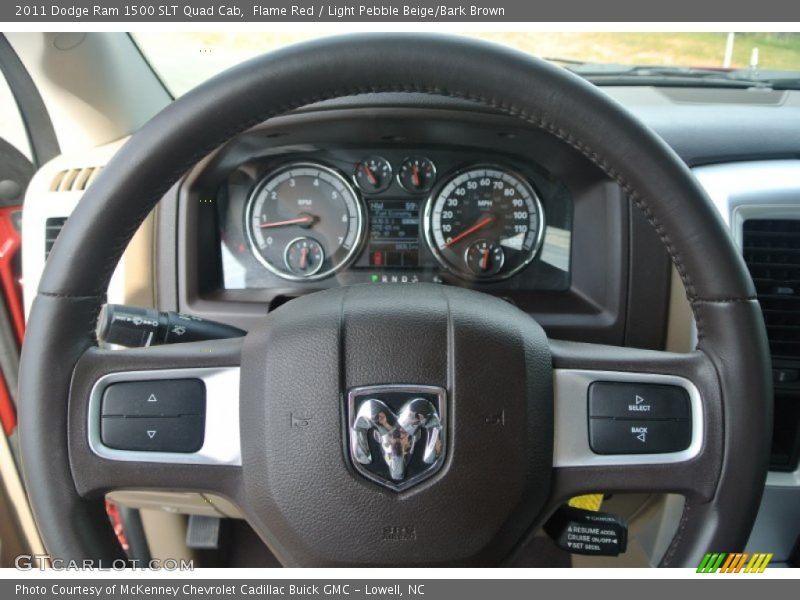 Flame Red / Light Pebble Beige/Bark Brown 2011 Dodge Ram 1500 SLT Quad Cab
