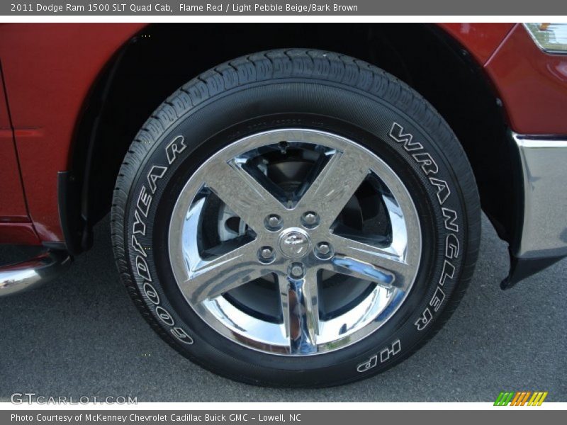 Flame Red / Light Pebble Beige/Bark Brown 2011 Dodge Ram 1500 SLT Quad Cab