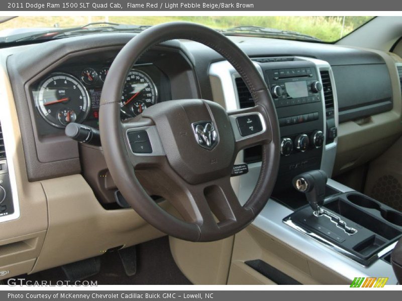 Flame Red / Light Pebble Beige/Bark Brown 2011 Dodge Ram 1500 SLT Quad Cab