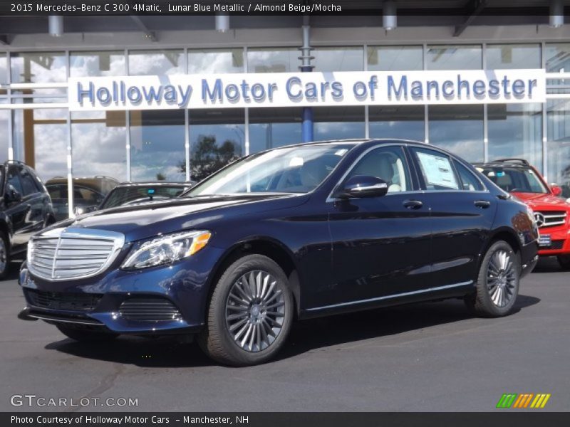 Lunar Blue Metallic / Almond Beige/Mocha 2015 Mercedes-Benz C 300 4Matic