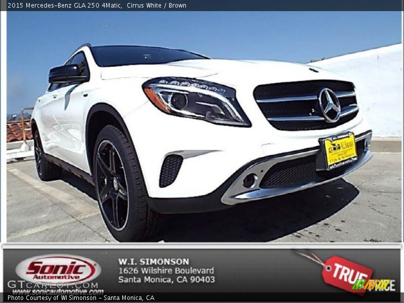 Cirrus White / Brown 2015 Mercedes-Benz GLA 250 4Matic