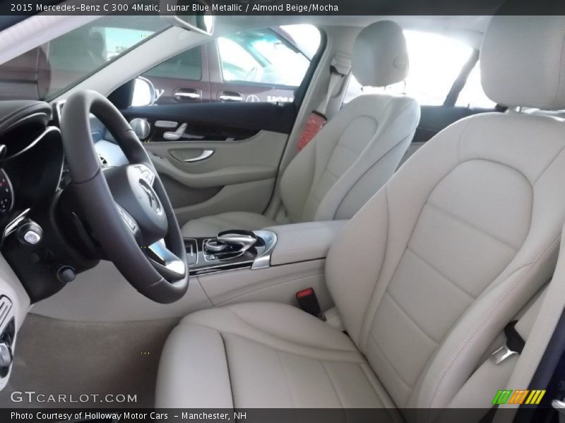 Lunar Blue Metallic / Almond Beige/Mocha 2015 Mercedes-Benz C 300 4Matic