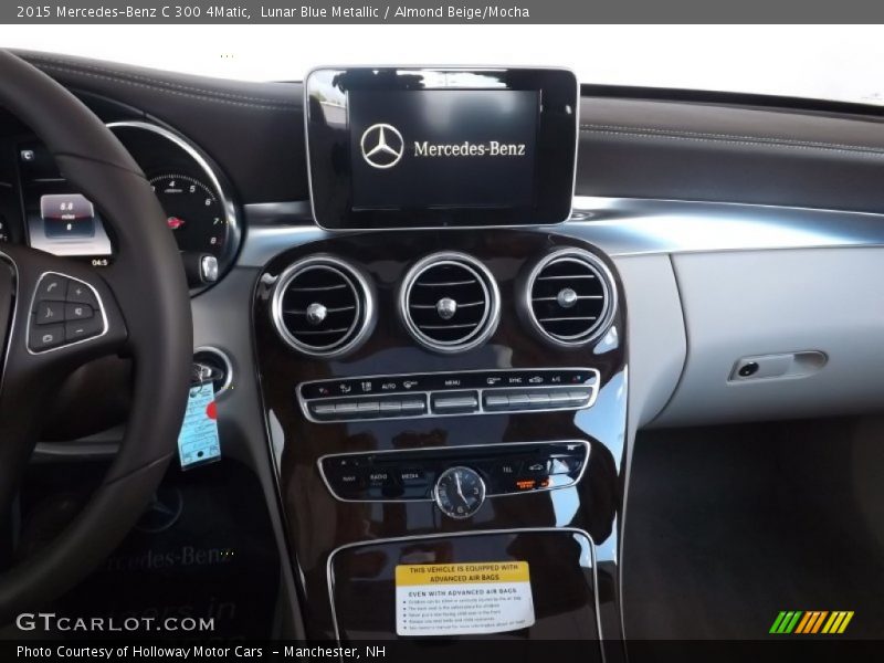 Lunar Blue Metallic / Almond Beige/Mocha 2015 Mercedes-Benz C 300 4Matic