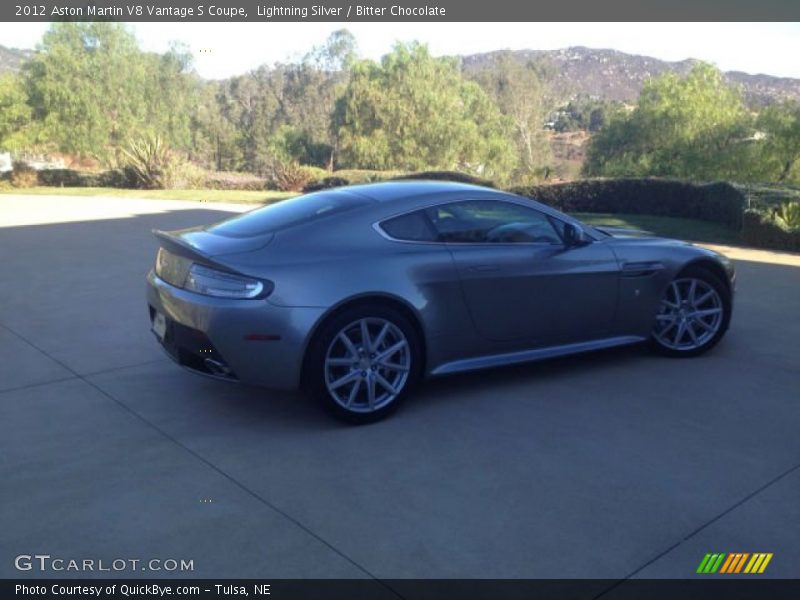 Lightning Silver / Bitter Chocolate 2012 Aston Martin V8 Vantage S Coupe