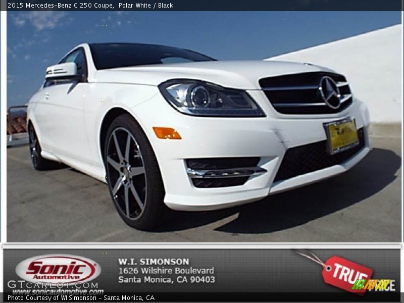 Polar White / Black 2015 Mercedes-Benz C 250 Coupe