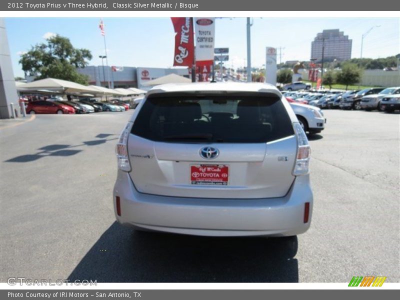 Classic Silver Metallic / Bisque 2012 Toyota Prius v Three Hybrid