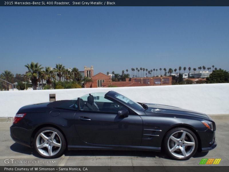 Steel Grey Metallic / Black 2015 Mercedes-Benz SL 400 Roadster