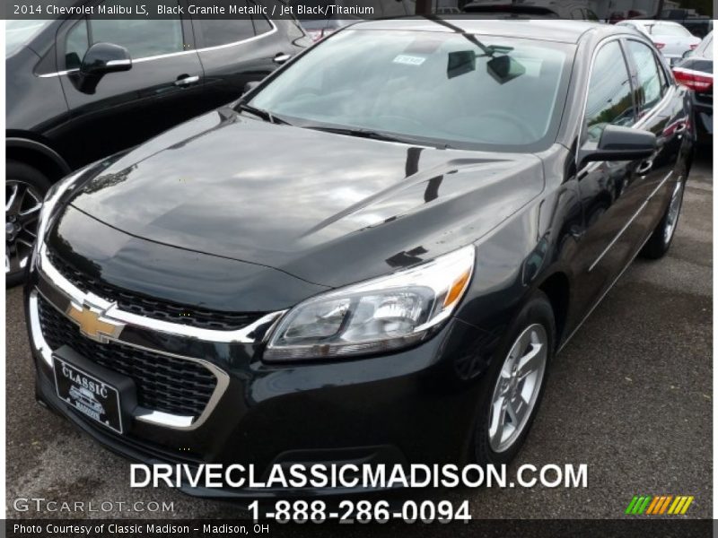 Black Granite Metallic / Jet Black/Titanium 2014 Chevrolet Malibu LS