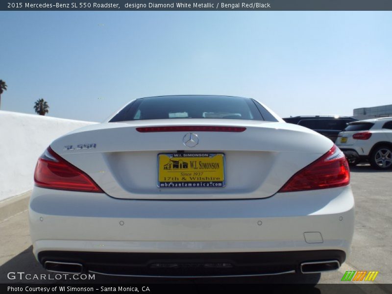 designo Diamond White Metallic / Bengal Red/Black 2015 Mercedes-Benz SL 550 Roadster