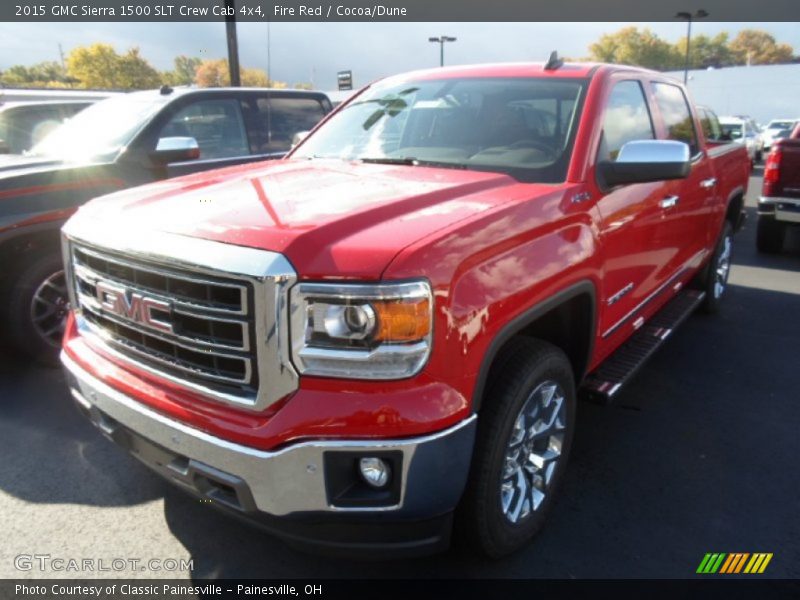 Fire Red / Cocoa/Dune 2015 GMC Sierra 1500 SLT Crew Cab 4x4