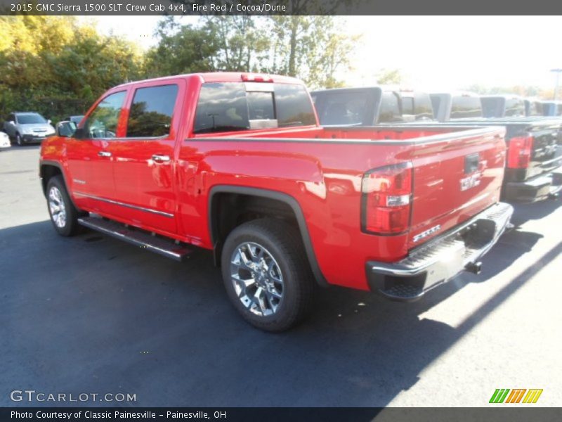 Fire Red / Cocoa/Dune 2015 GMC Sierra 1500 SLT Crew Cab 4x4