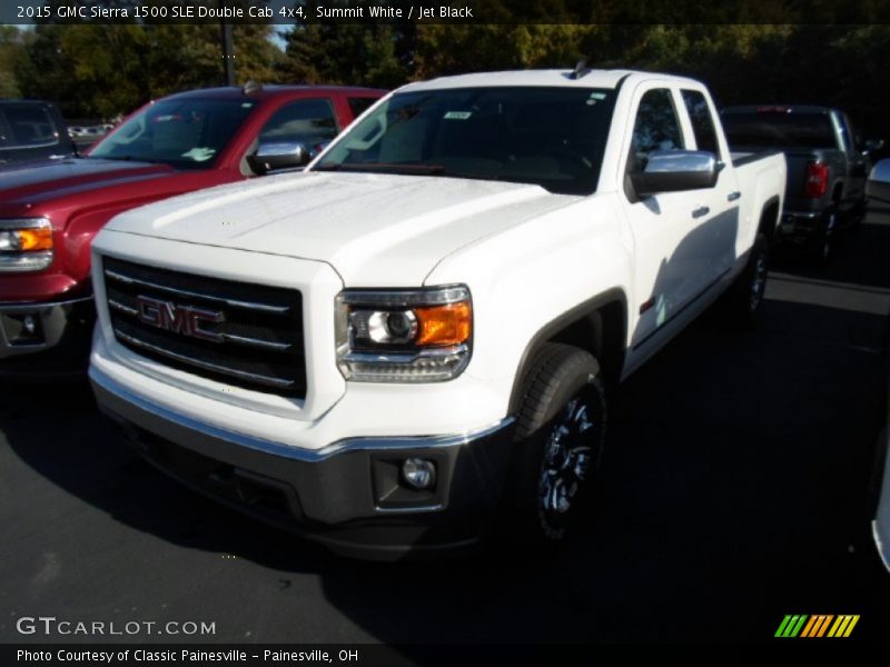 Summit White / Jet Black 2015 GMC Sierra 1500 SLE Double Cab 4x4