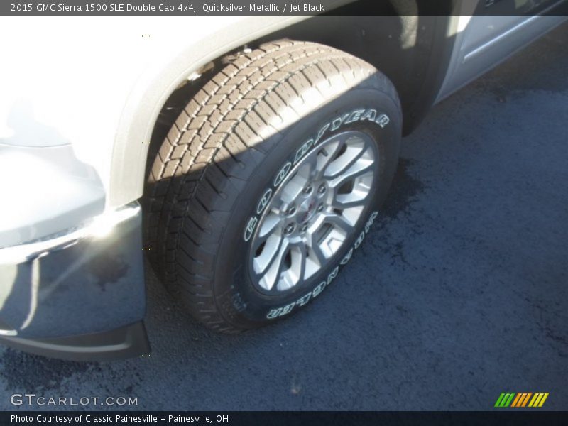 Quicksilver Metallic / Jet Black 2015 GMC Sierra 1500 SLE Double Cab 4x4