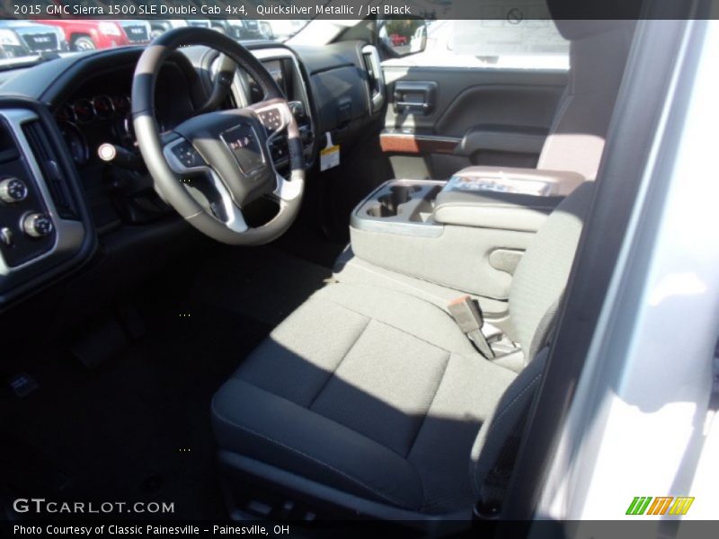 Quicksilver Metallic / Jet Black 2015 GMC Sierra 1500 SLE Double Cab 4x4