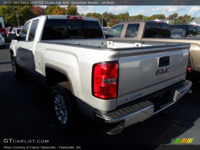 Quicksilver Metallic / Jet Black 2015 GMC Sierra 1500 SLE Double Cab 4x4