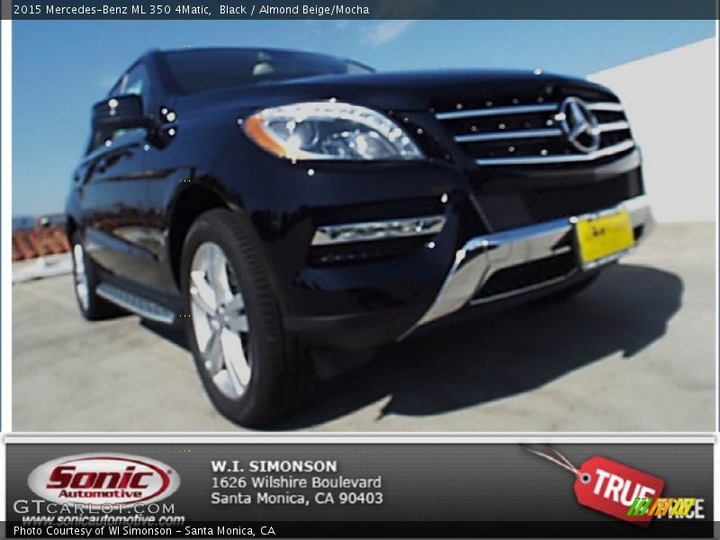 Black / Almond Beige/Mocha 2015 Mercedes-Benz ML 350 4Matic