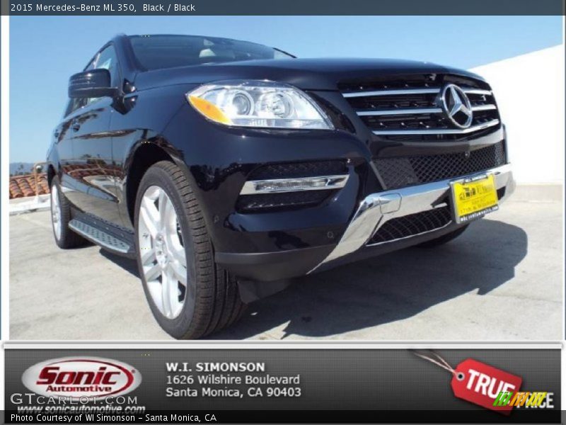 Black / Black 2015 Mercedes-Benz ML 350