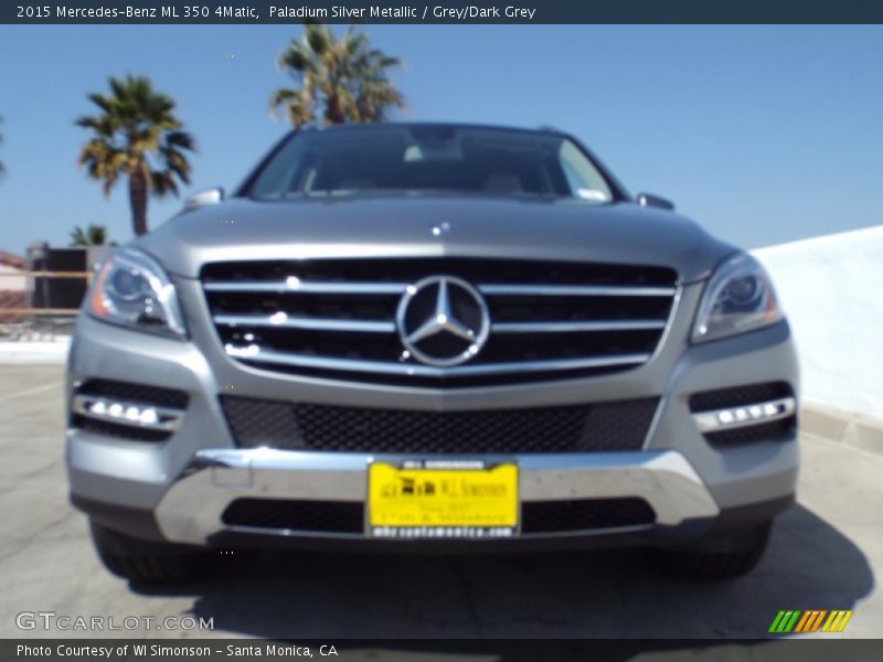 Paladium Silver Metallic / Grey/Dark Grey 2015 Mercedes-Benz ML 350 4Matic