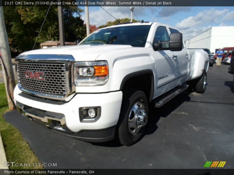 Summit White / Denali Jet Black 2015 GMC Sierra 3500HD Denali Crew Cab 4x4 Dual Rear Wheel