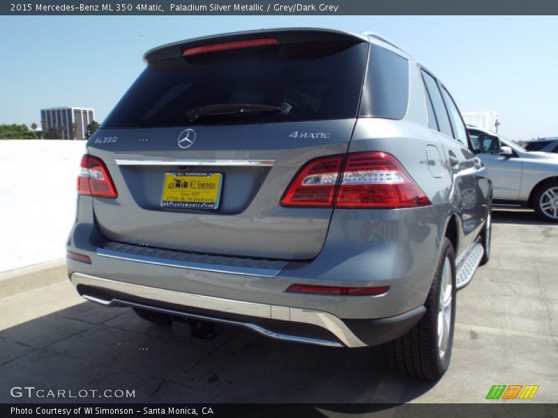 Paladium Silver Metallic / Grey/Dark Grey 2015 Mercedes-Benz ML 350 4Matic