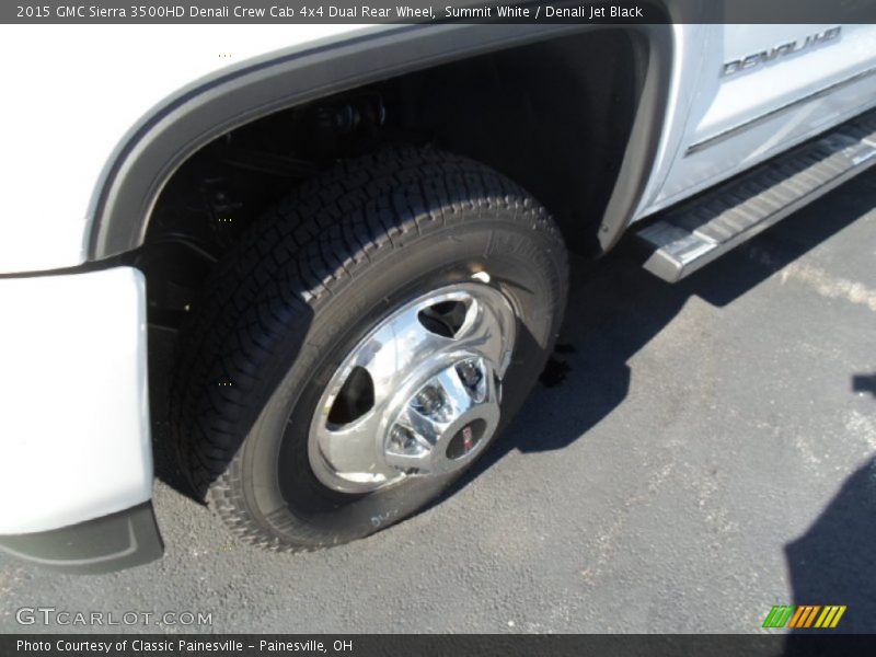 Summit White / Denali Jet Black 2015 GMC Sierra 3500HD Denali Crew Cab 4x4 Dual Rear Wheel
