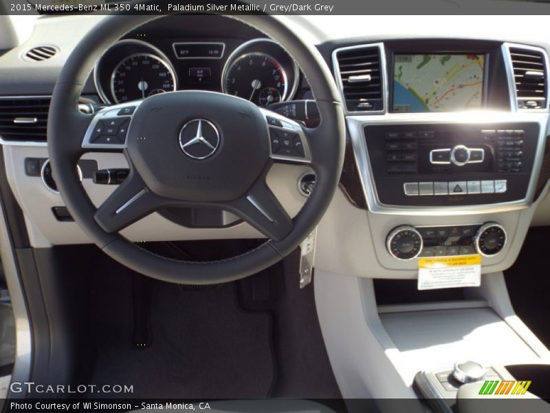 Paladium Silver Metallic / Grey/Dark Grey 2015 Mercedes-Benz ML 350 4Matic
