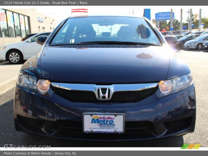 Royal Blue Pearl / Black 2010 Honda Civic LX-S Sedan