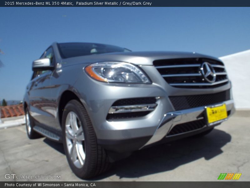 Paladium Silver Metallic / Grey/Dark Grey 2015 Mercedes-Benz ML 350 4Matic