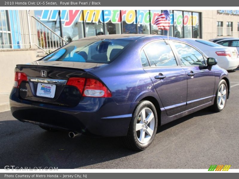 Royal Blue Pearl / Black 2010 Honda Civic LX-S Sedan