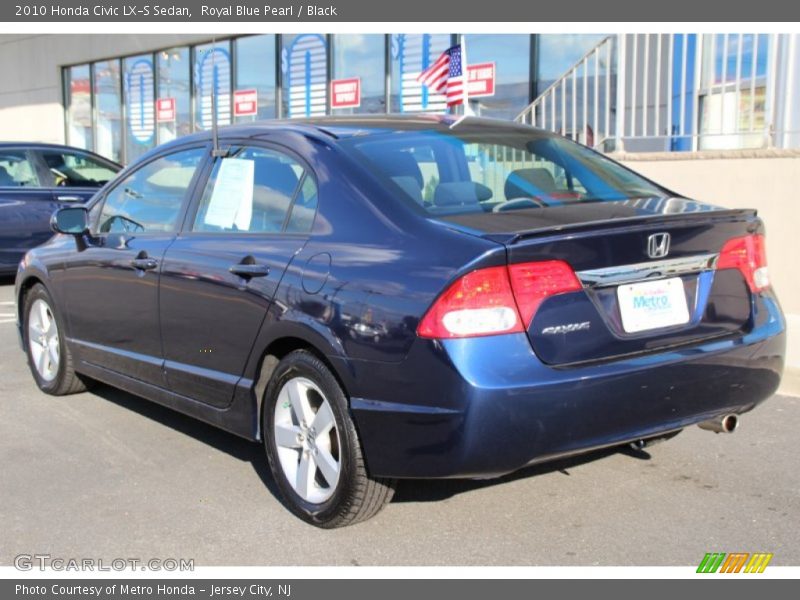 Royal Blue Pearl / Black 2010 Honda Civic LX-S Sedan