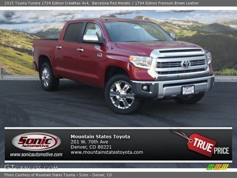 Barcelona Red Metallic / 1794 Edition Premium Brown Leather 2015 Toyota Tundra 1794 Edition CrewMax 4x4