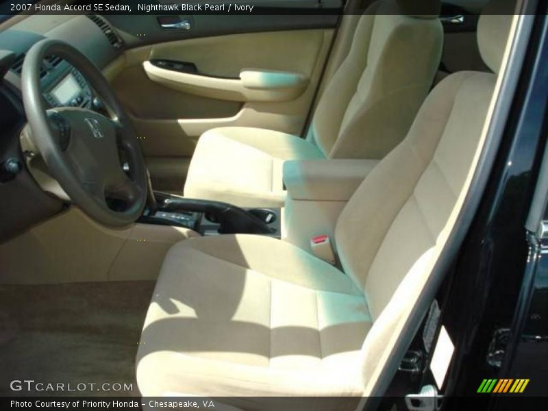 Nighthawk Black Pearl / Ivory 2007 Honda Accord SE Sedan