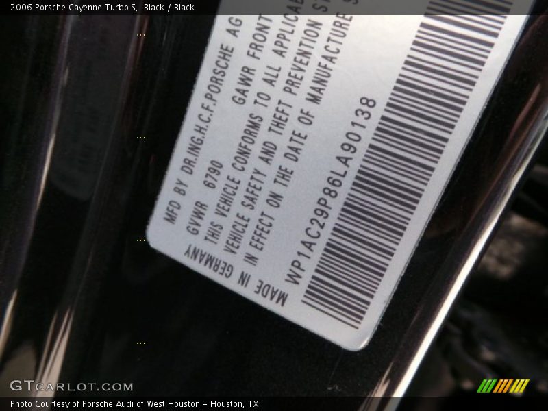 Black / Black 2006 Porsche Cayenne Turbo S