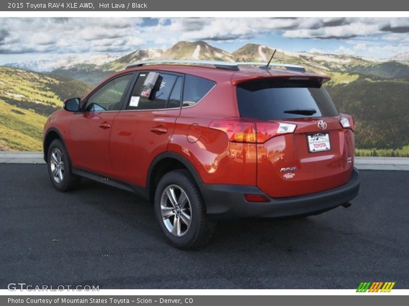 Hot Lava / Black 2015 Toyota RAV4 XLE AWD