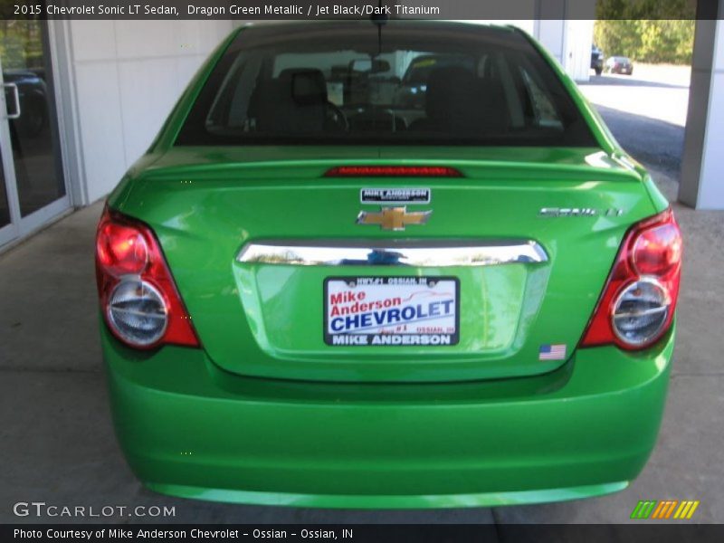Dragon Green Metallic / Jet Black/Dark Titanium 2015 Chevrolet Sonic LT Sedan