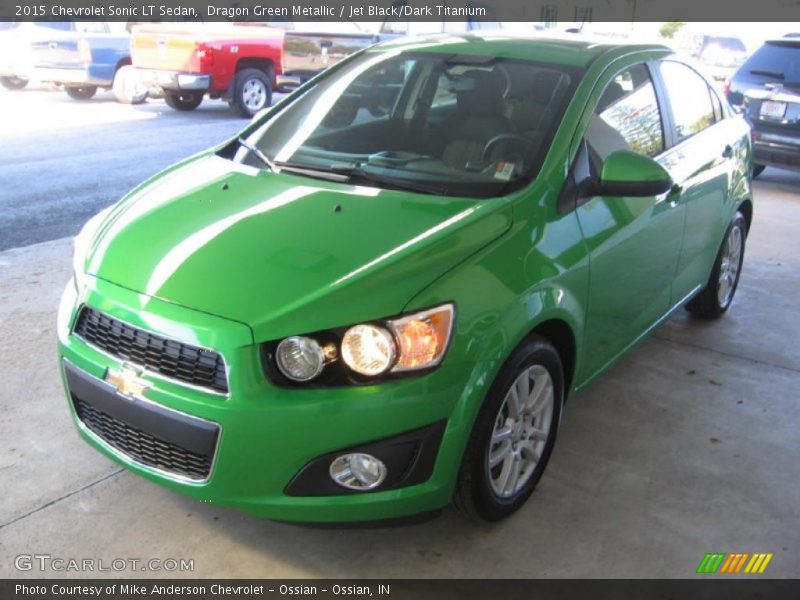 Dragon Green Metallic / Jet Black/Dark Titanium 2015 Chevrolet Sonic LT Sedan