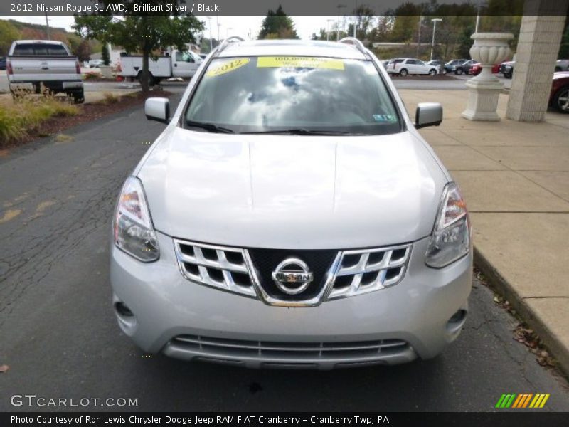 Brilliant Silver / Black 2012 Nissan Rogue SL AWD