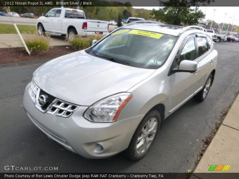 Brilliant Silver / Black 2012 Nissan Rogue SL AWD
