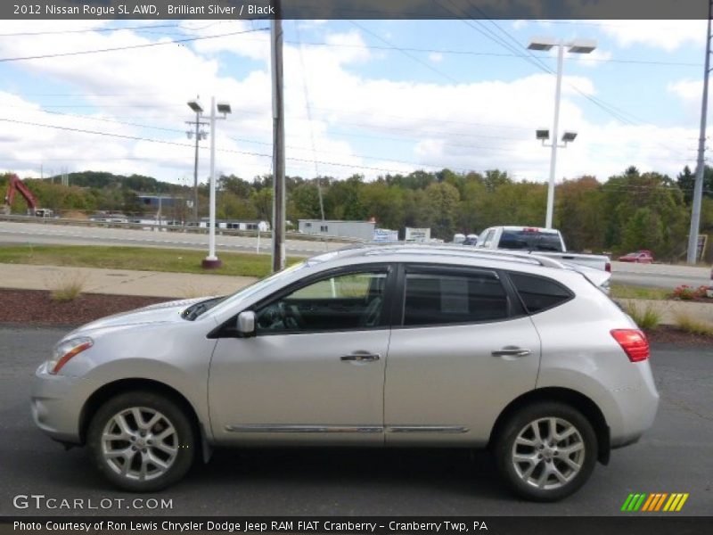 Brilliant Silver / Black 2012 Nissan Rogue SL AWD